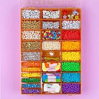 STMT Rainbow Bead Case with 500+ Beads and Jewelry Making Supplies, Ages 6+