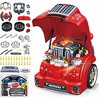 Play Pretend Mechanics Engine Playset with Steering Wheel, Removable Parts, Lights, and Sounds! Engineering Fun for Ages 3+ 