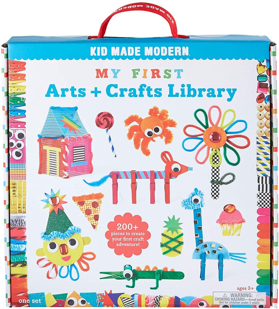 Kid Made Modern - My First Arts and Crafts Library - 200+ Piece Collection  - DIY Kids Crafts - Bulk Craft Set - Create Your Own Art - Storage Box -  Perfect for Back to School : Toys & Games 