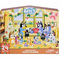 Bluey's Christmas Advent Calendar, This Very Festive Bluey Surprise Pack Has 24 Surprises Behind 24 Different Windows