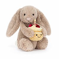 Jellycat Bashful Beige Birthday Cake Bunny