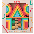 Kipod Rainbow Wooden Blocks 30 Piece Set Montessori Waldorf Ages 3+