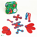 Clixo Itsy Pack Magnetic Building Kit 18 Piece Set - Flamingo & Blue