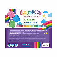 Ooly Chalk-O-Rama Block Sidewalk Chalk - Set of 12