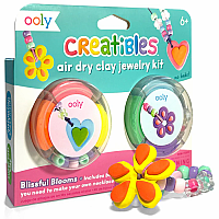 Ooly Creatibles Air Dry Clay Jewelry Kit - Blissful Blooms