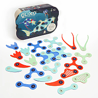 Clixo Crew Pack Magnetic Building 30 Piece Set - Ocean Creatures Glow in The Dark 