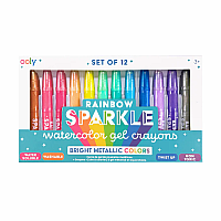 Ooly Rainbow Sparkle Watercolor Gel Crayons Metallic